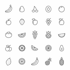 fruits and vegetables icons