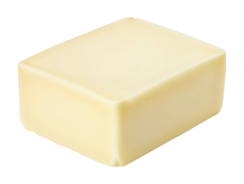 Butter (slice/pat) , isolated on transparent background, png