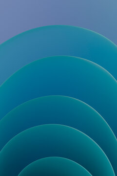 Abstract minimal background with blue gradient semicircle design
