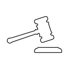 gavel hammer line icon