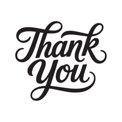elegant thank you calligraphy lettering png jpeg vector graphic for greeting cards invitations posters printable projects