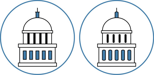 vector illustration, icon, building, lines