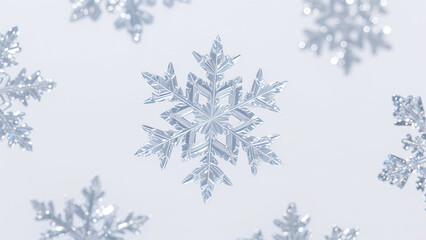 Crystal clear ice flowers