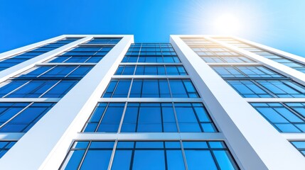 Modern Glass Skyscraper Reaching for the Sun