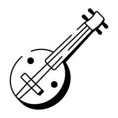 A hand drawn style icon showing a tribal mask 

