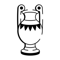 A hand drawn style icon showing a tribal mask 

