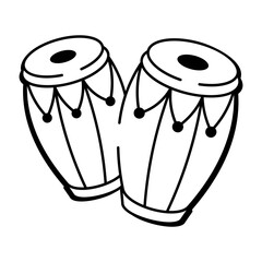 A hand drawn style icon showing a tribal mask 

