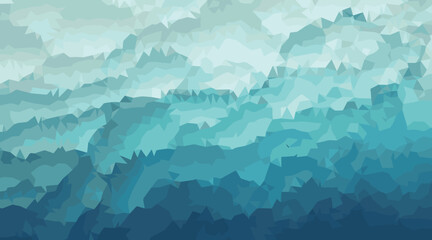 Abstract Teal Blue Mountain Landscape background