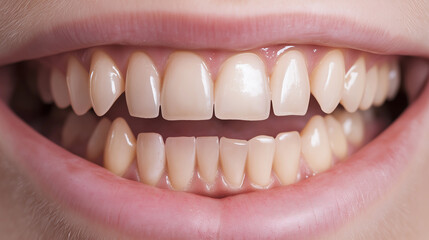 Fototapeta premium Spacing teeth oral problem, photo for teeth problem 