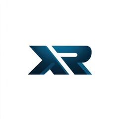 Fototapeta premium Modern logo design featuring a stylized letter combination in blue tones inspired by technology and innovation