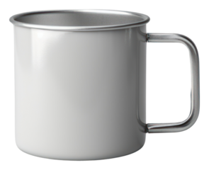 PNG Stainless enamel mug mockup coffee drink gray.