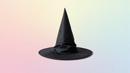 Fototapeta premium Black Witch Hat A Spooky Halloween Accessory for Festive Celebrations 
