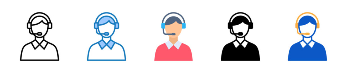 Call Center multiple style icons set design vector illustration. 
