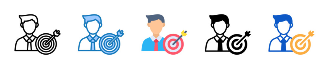 Target multiple style icons set design vector illustration. 