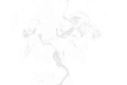 Realistic smoke isolated on transparent white background