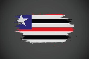 Maranhao States Flags of Brazil with Artistic Brushstroke Effect.