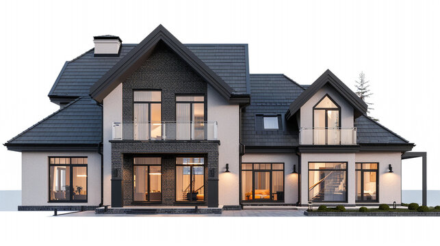 house on white background