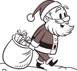 Fat, smiling cat and mouse vector illustration with a pet rabbit and a gift box