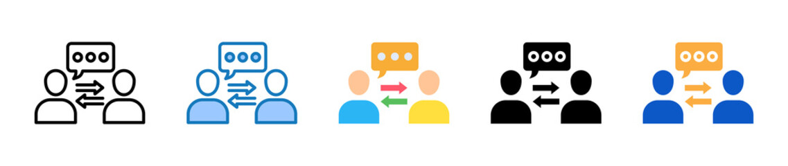 Communication multiple style icons set design vector illustration. 
