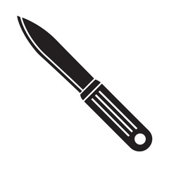 Minimal Black Scalpel Silhouette Vector Icon