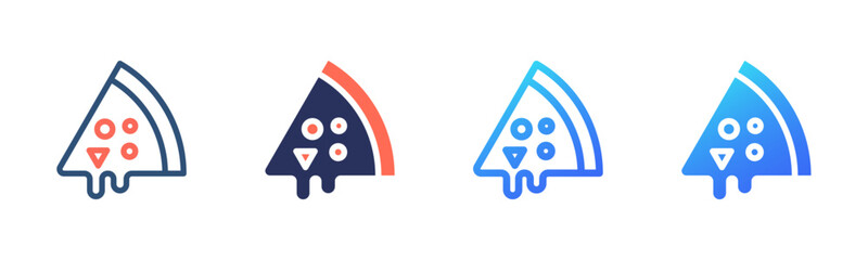 Pizza icon sheet multi style collection