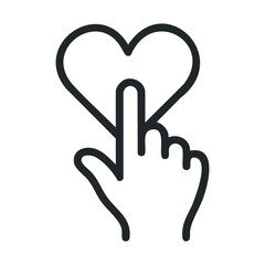 Obraz premium Hand gesture forming a heart shape for love and affection