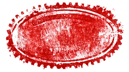 Red grunge stamp mark texture isolated on white