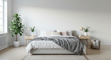 bed in bedroom