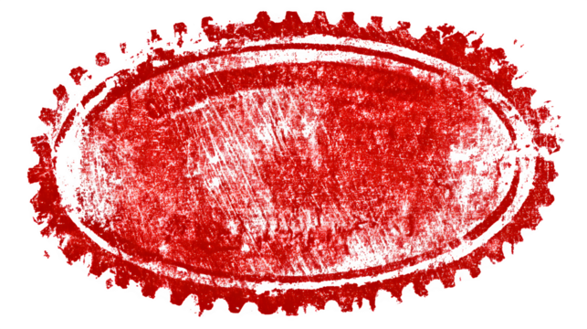 Red grunge stamp mark texture isolated on white