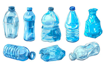 Whole plastic bottles PNG cut and sliced design