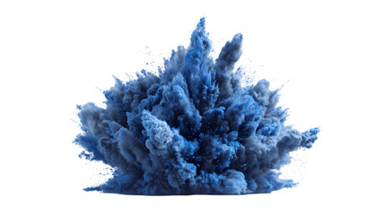 Naklejka premium Blue pixel burst explosion effect isolated on white