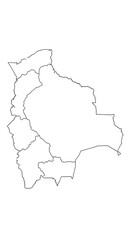 Obraz premium Detailed Outline Map of Guatemala's Departments