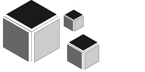 Abstract white and gray color, modern design background with geometric shape. Vector illustration. Modern cube texture. Geometric symmetry background. Vector illustration. 