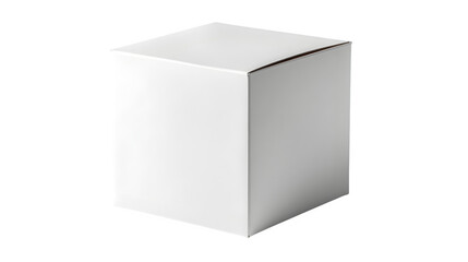 Simple white cardboard package box isolated on white