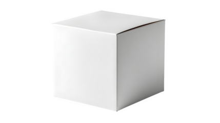 Simple white cardboard package box isolated on white