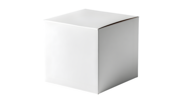 Simple white cardboard package box isolated on white