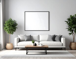 Modern minimalist living room mockup (1)