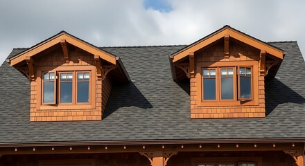 Elevated dormer windows showcasing the architectural elegance of a stylish home design