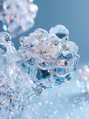 丸い氷の粒の塊