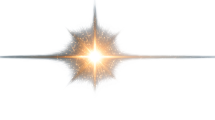 Starburst lens flare overlay effect isolated on white