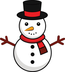 snowman with red hat