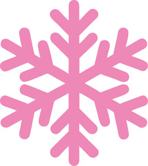 Pink Snowflake Vector Icon