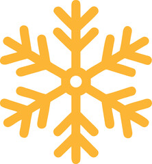 Golden Snowflake Vector Icon