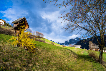 Italy, Dolomites, Tiers in April