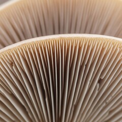 Close-up of Mushroom Cap Gills, Detailed Texture