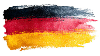 Obraz premium German flag brushstroke style isolated on white