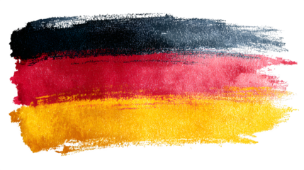 German flag brushstroke style isolated on white