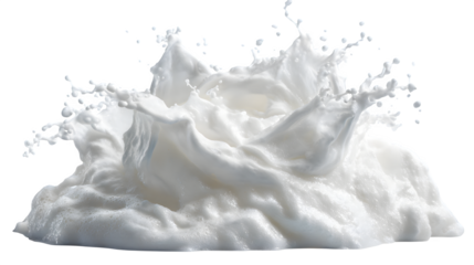 White soap foam splash isolated on white