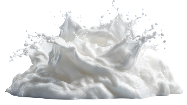 White soap foam splash isolated on white