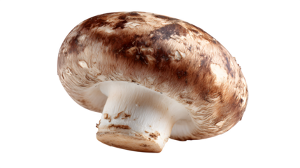 Whole champignon mushroom isolated on white